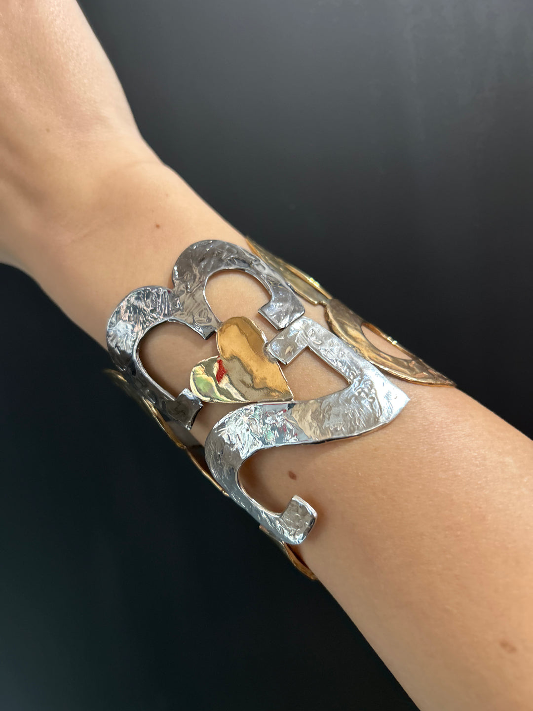 Bracciale in bronzo e argento personalizzabile con i tuoi numeri del cuore