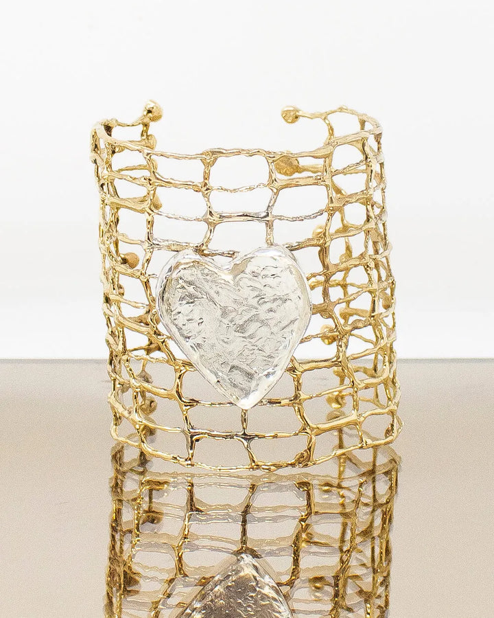 Ciondolo CUORE RETE + Bracciale RETE