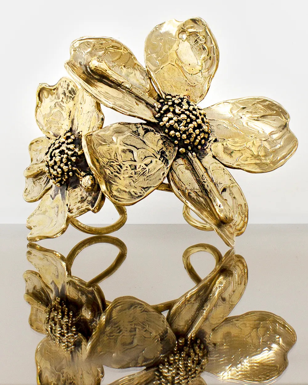 Ciondolo FIORE DI MAGNOLIA + Bracciale FIORI DI MAGNOLIA + Spilla FIORE DI MAGNOLIA + Choker DOPPIO + Anello ORCHIDEA