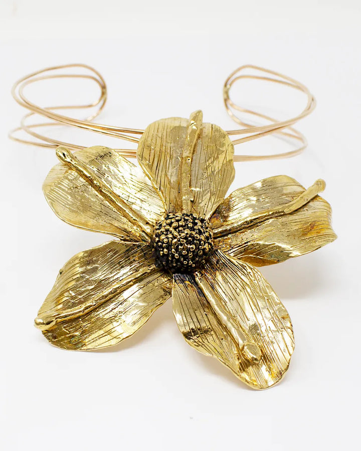 Ciondolo FIORE DI MAGNOLIA + Bracciale FIORI DI MAGNOLIA + Spilla FIORE DI MAGNOLIA + Choker DOPPIO + Anello ORCHIDEA