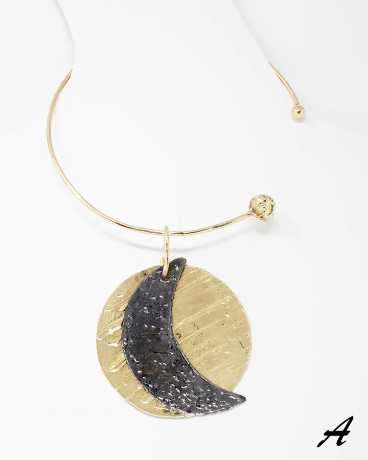 Ciondoli GIOVE SULLA LUNA + Choker CORDA